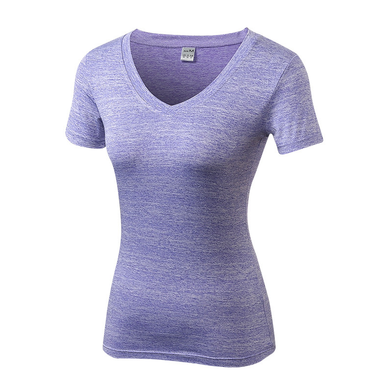 Camiseta de Yoga para Mujeres V-Cuello Ropa de Fitness Mallas Deportivas Wbb14455