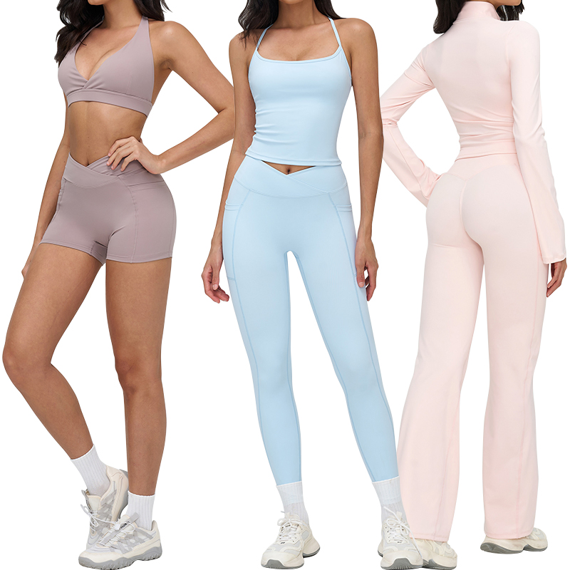 Traje de yoga con cuello alto y cremallera, traje casual para exteriores, traje de running y ropa deportiva para fitness