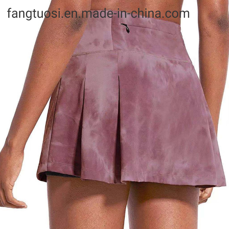 Falda de golf para mujeres con pliegues, personalizada con estampado de teñido anudado, elástica y transpirable, ideal para animadoras, con bolsillos