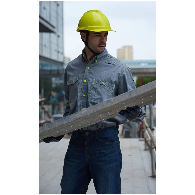 Proveedor de trajes de seguridad eléctrica, camisas de algodón retardantes de llama, ropa de construcción para vestimenta laboral