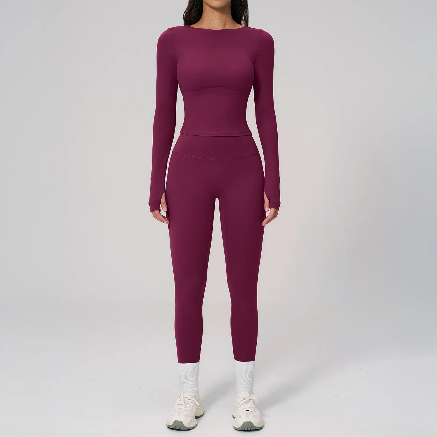 Ropa de fitness para mujeres, tela que absorbe la humedad, tallas grandes, soporte para entrenamiento de pilates, ropa deportiva