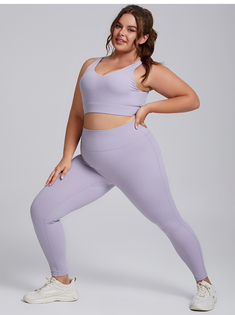 Nuevo estilo de venta caliente popular ropa deportiva para mujeres entrenamiento running tallas grandes tamaño grande Xs-3XL sujetador a juego con leggings de cintura alta