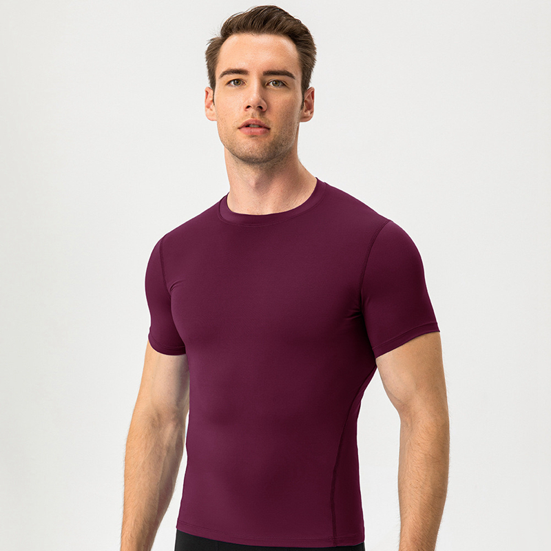 Camisetas de gimnasio de entrenamiento muscular más vendidas, camisetas deportivas de compresión de color sólido de manga corta, camisetas de gimnasio para hombres, capa base atlética ajustada para correr