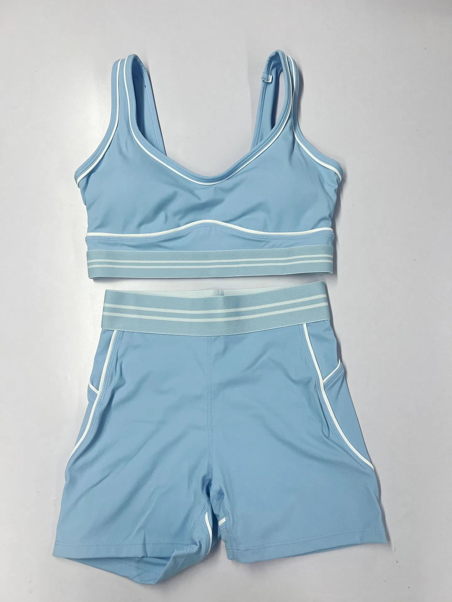 Conjunto de Ropa de Deporte Activo de Cintura Alta Personalizado 2 para Pilates, Yoga, Fitness y Gimnasio para Mujeres