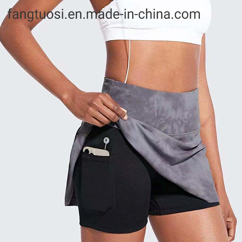 Falda de golf para mujeres con pliegues, personalizada con estampado de teñido anudado, elástica y transpirable, ideal para animadoras, con bolsillos