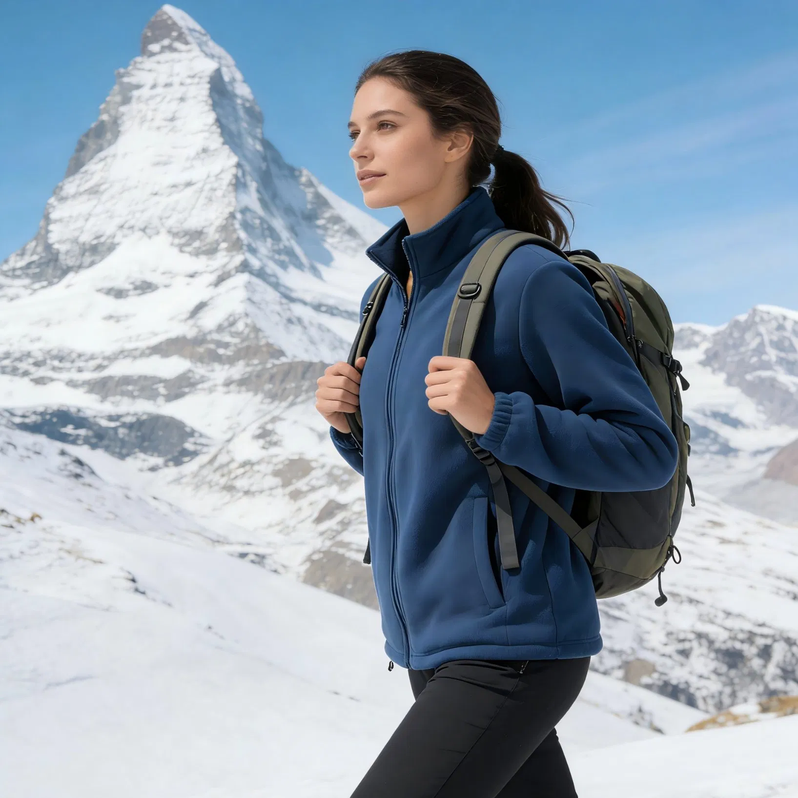 Chaqueta de forro polar versátil para senderismo en montaña, trekking y ropa de exploración al aire libre