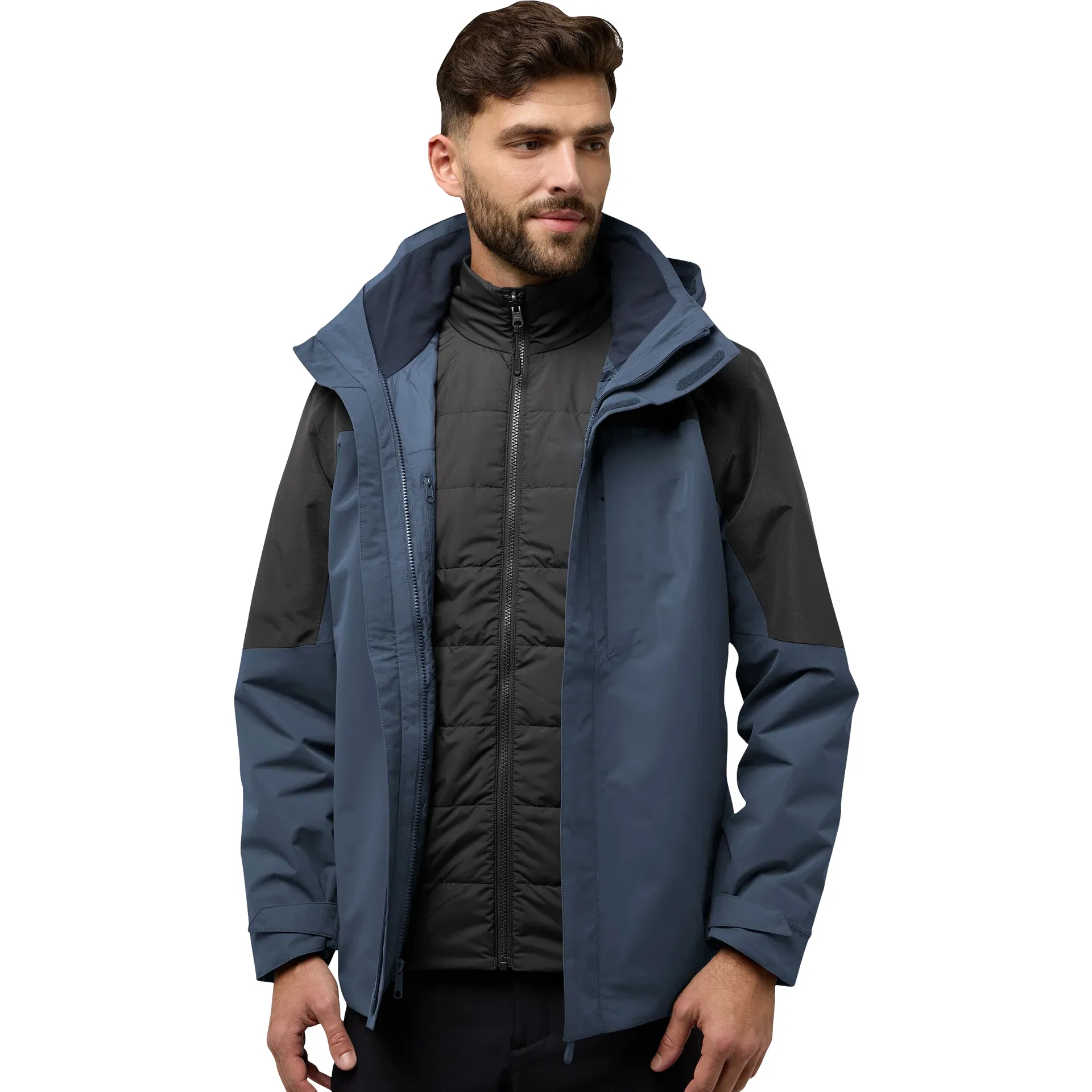 Ropa de senderismo al aire libre personalizada para invierno, sudadera con capucha para hombres, impermeable, cortavientos, chaquetas de montañismo