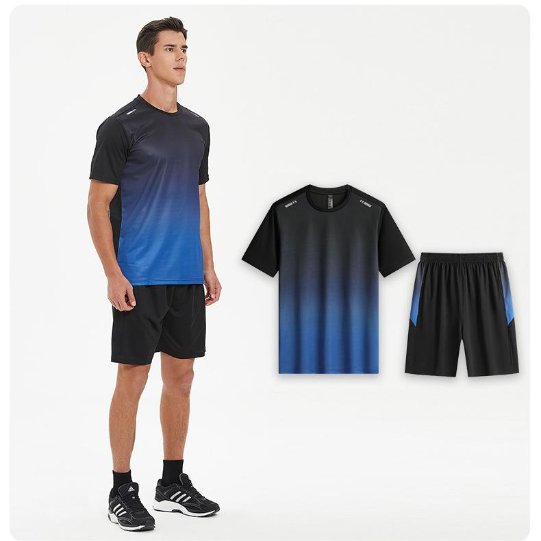 Conjuntos de entrenamiento deportivo para hombres, ropa de fitness, secado rápido, camiseta de baloncesto y fútbol