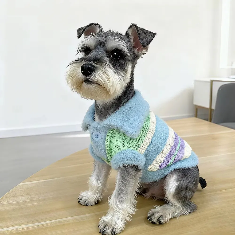 Suéteres de invierno de punto con patrón de tigre para mascotas, ropa de invierno para perros pequeños, ropa de punto para perros grandes para interiores y exteriores