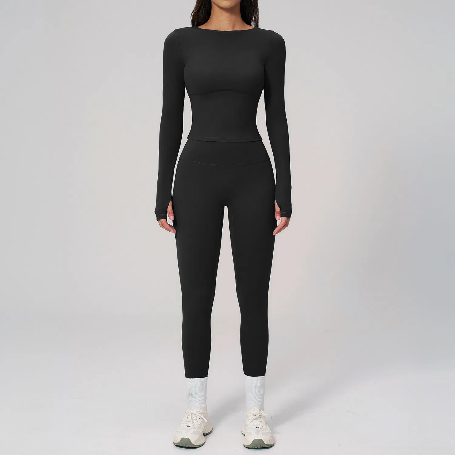 Ropa de fitness para mujeres, tela que absorbe la humedad, tallas grandes, soporte para entrenamiento de pilates, ropa deportiva