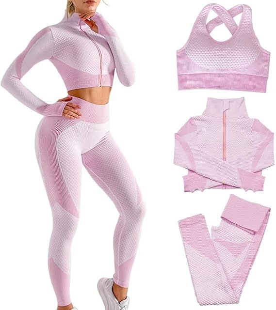 Conjunto de yoga sin costuras, pantalones deportivos, mallas, ropa deportiva