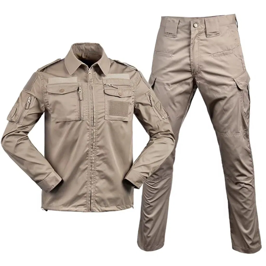 Conjuntos de uniforme personalizados para hombres al aire libre, traje impermeable sólido, ropa de senderismo, ropa táctica de caza, uniformes de seguridad, overoles