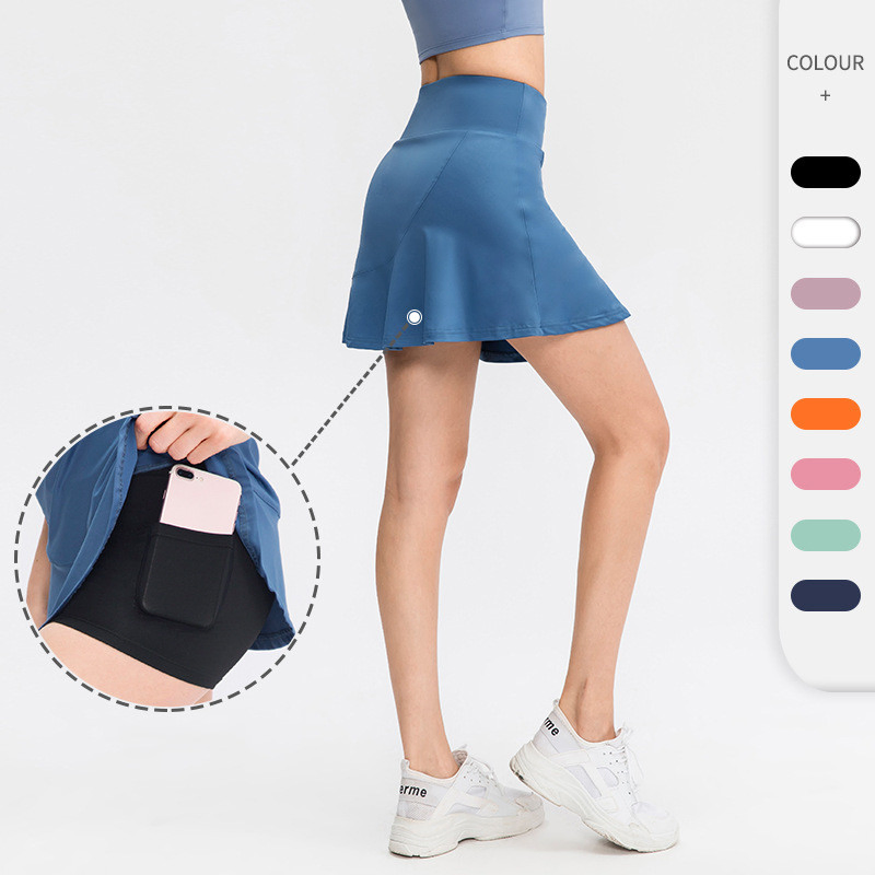 Falda de entrenamiento para golf y yoga con pantalones cortos, transpirable, talla XXL para mujeres; S ropa de tenis