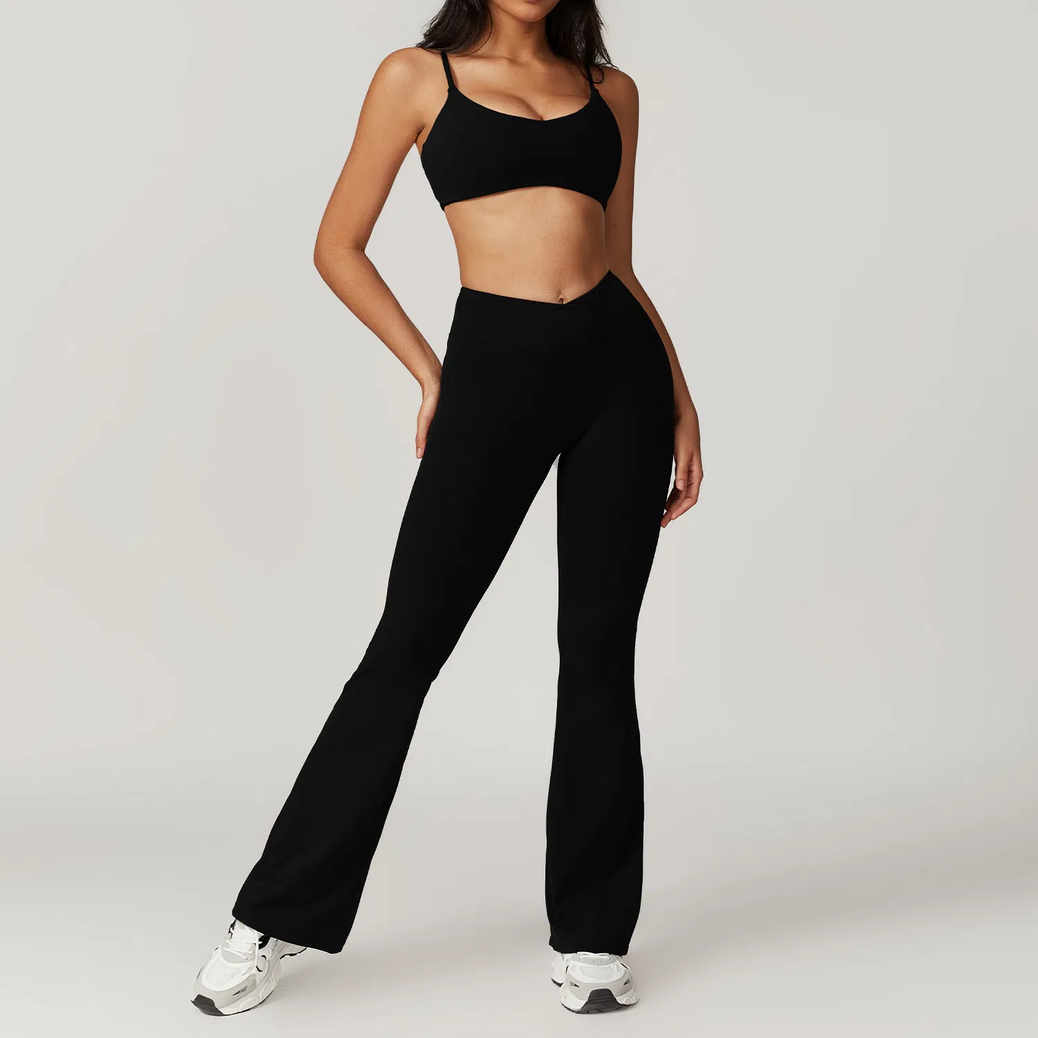 Ropa Deportiva Ecológica 3-Piece para Mujeres - Tela Reciclada, Conjunto de Entrenamiento de Secado Rápido con Sujetador Deportivo, Camiseta de Manga Corta y Leggings