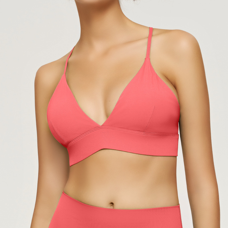 Top de yoga ajustable y sexy con tirantes para fitness, sujetador deportivo para mujeres, alta elasticidad, sujetador a prueba de impactos para correr, ropa interior deportiva de alto impacto