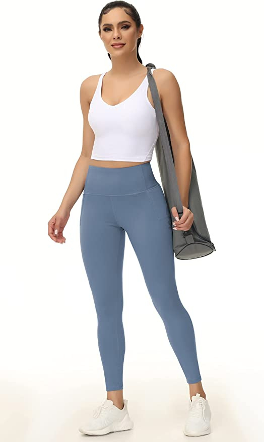 Mujer de alta calidad ropa deportiva control de abdomen mallas de entrenamiento con bolsillos cintura alta atléticas para correr, yoga pantalones de gimnasio prenda de vestir a precio de mayorista