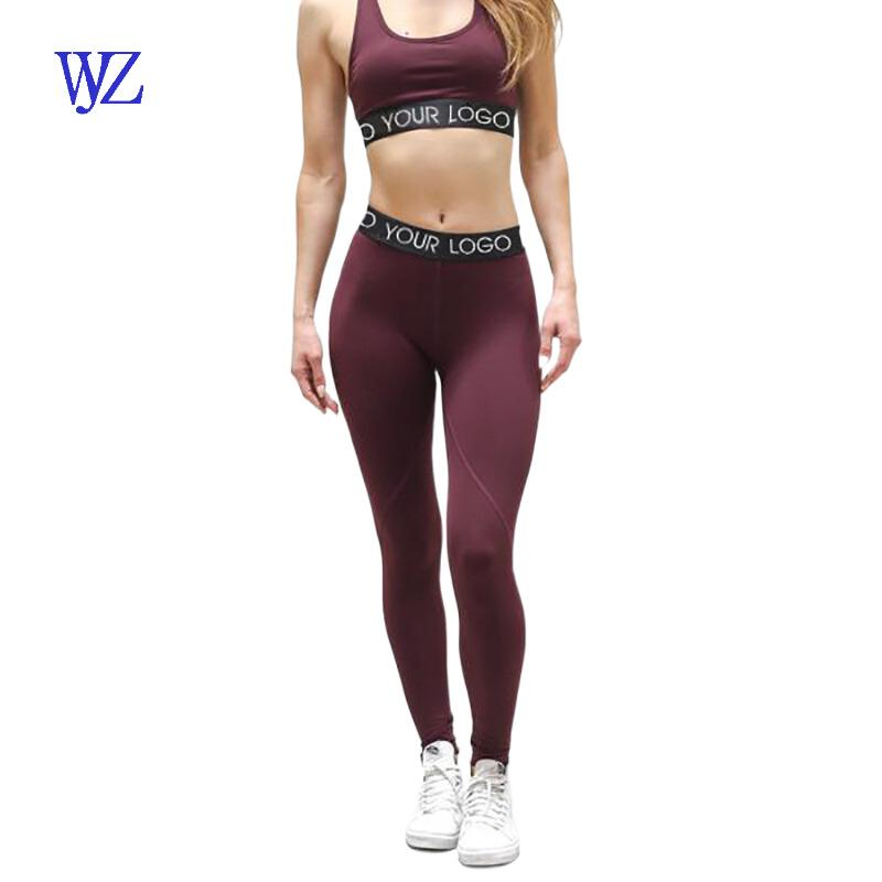 Ropa de fitness, ropa de marca blanca, ropa activa, pantalones de yoga y sujetador deportivo de alto impacto, venta al por mayor, conjunto de yoga para mujeres