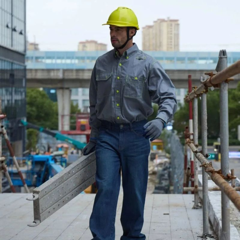 Proveedor de trajes de seguridad eléctrica, camisas de algodón retardantes de llama, ropa de construcción para vestimenta laboral