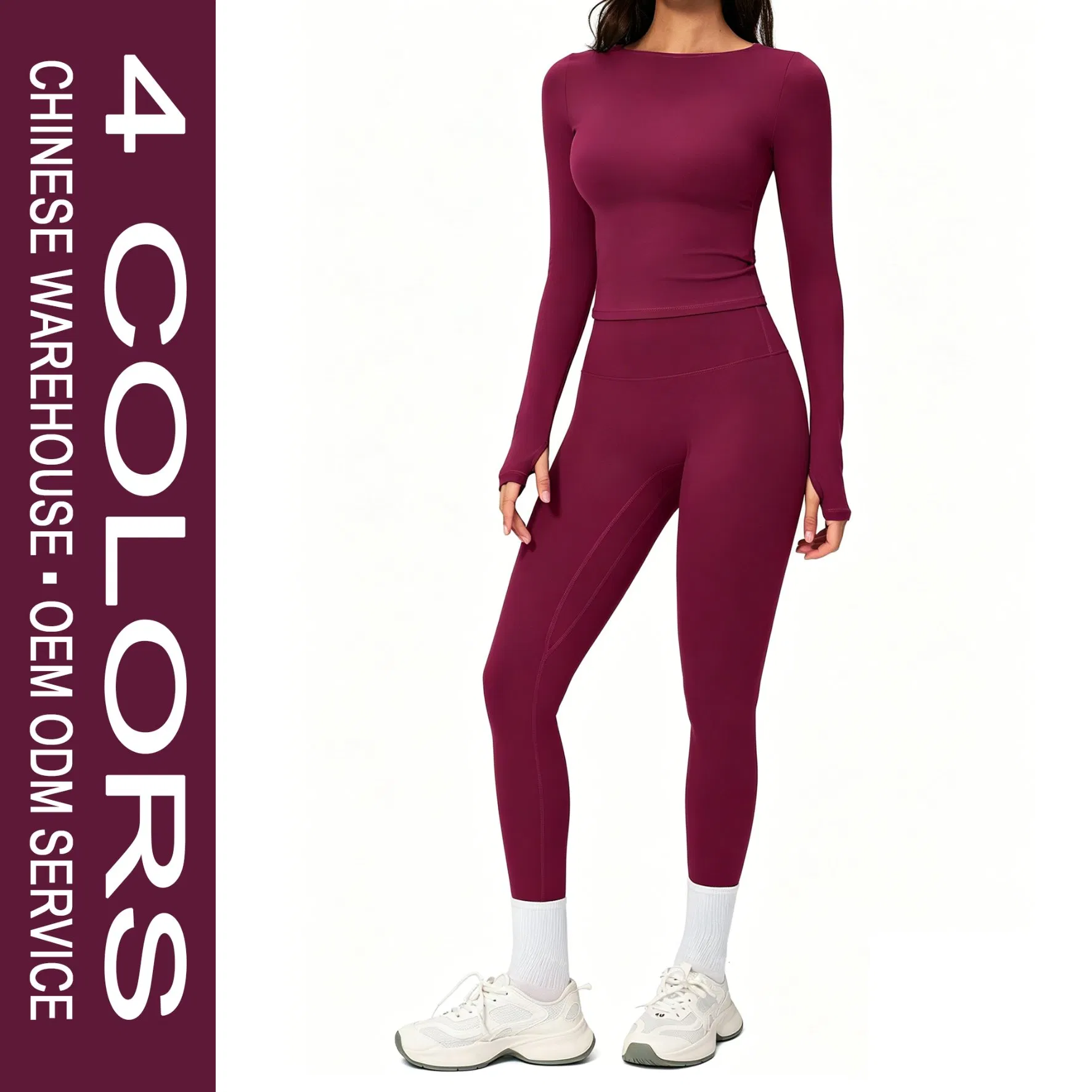 Ropa de fitness para mujeres, tela que absorbe la humedad, tallas grandes, soporte para entrenamiento de pilates, ropa deportiva