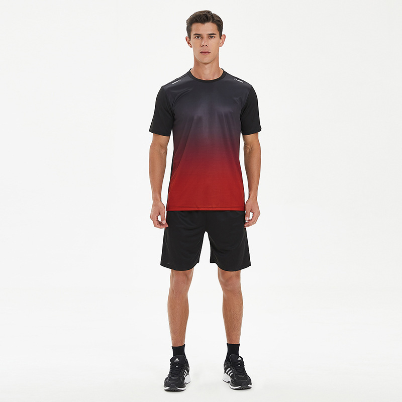 Conjuntos de entrenamiento deportivo para hombres, ropa de fitness, secado rápido, camiseta de baloncesto y fútbol