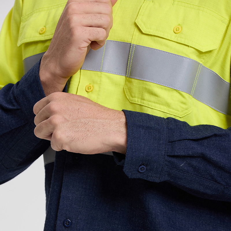 Camisa de trabajo de aceite retardante de fuego al por mayor para hombres, camisas de soldadura para trabajadores