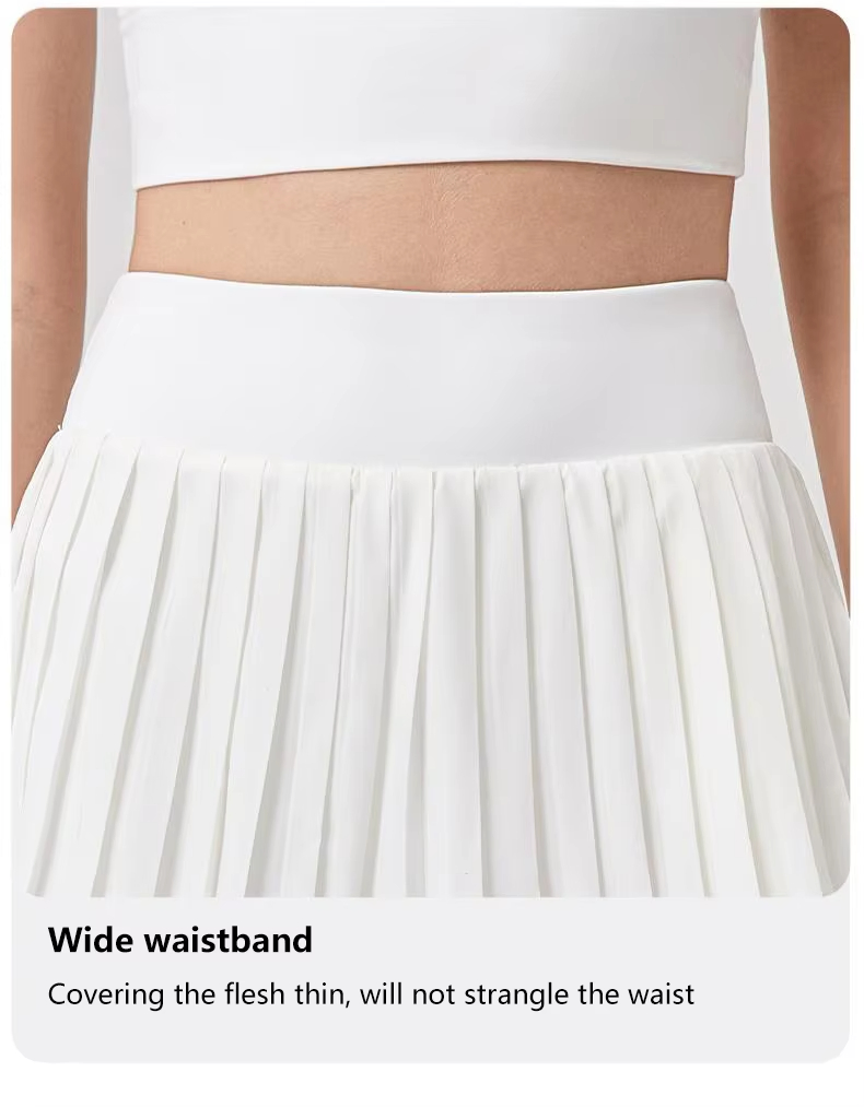 Falda de golf atlética personalizada para mujer, ropa deportiva de cintura alta, transpirable, ligera, falda de tenis con pliegues y bolsillo
