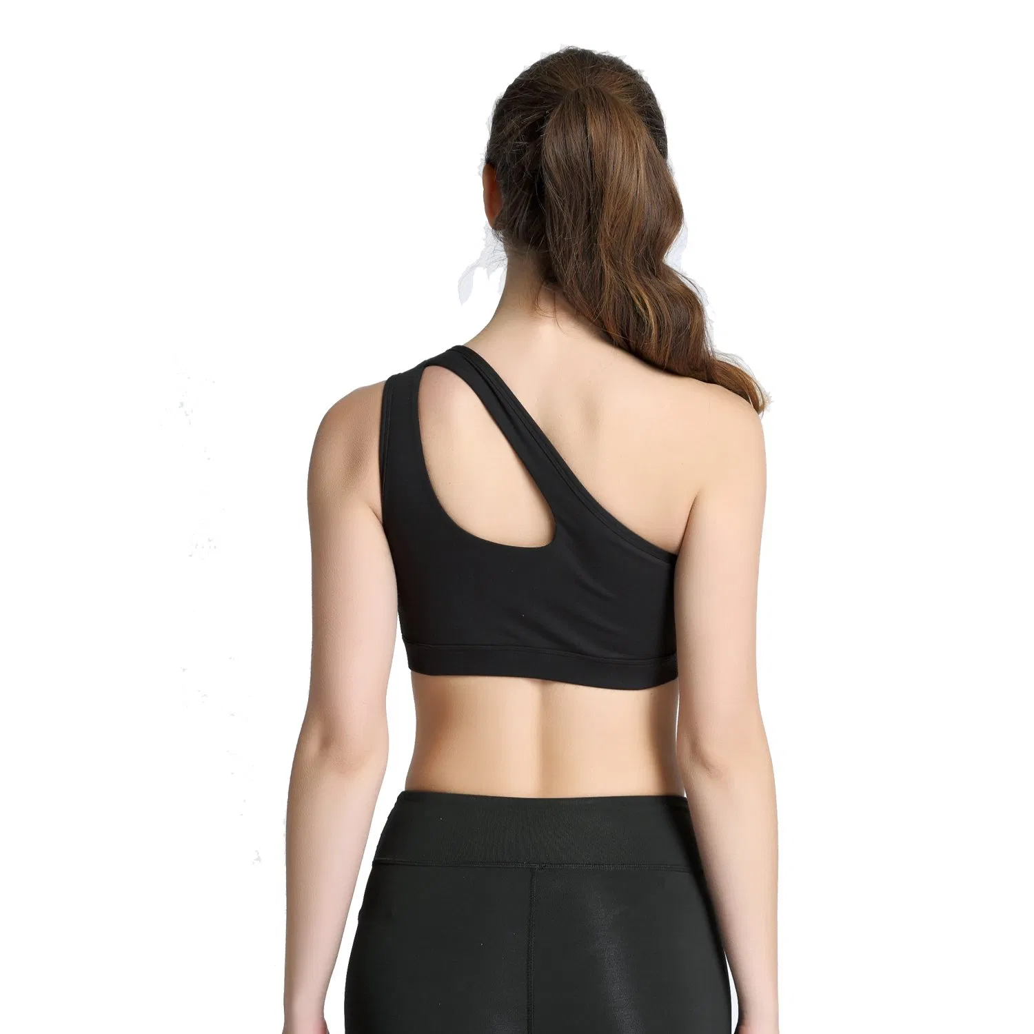 Sujetadores de yoga y fitness de alta impacto para mujeres, transpirables, de un solo hombro, con estilo y comodidad