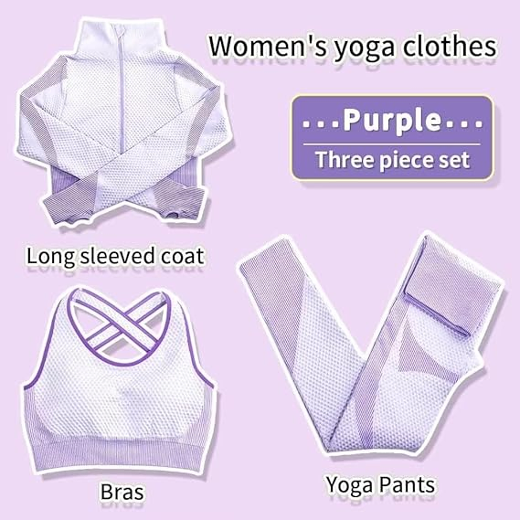 Conjunto de yoga sin costuras, pantalones deportivos, mallas, ropa deportiva