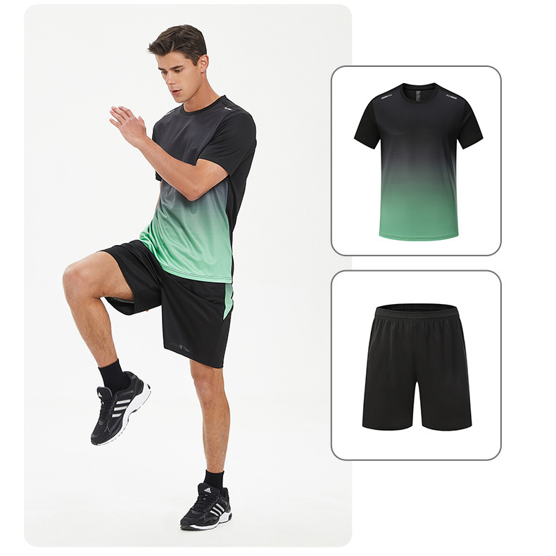Conjuntos de entrenamiento deportivo para hombres, ropa de fitness, secado rápido, camiseta de baloncesto y fútbol