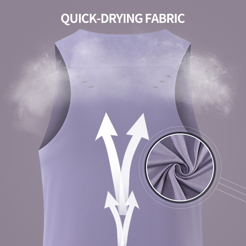 Conjunto de camiseta sin mangas y pantalones cortos de secado rápido para hombres con diseño reflectante, ropa deportiva de verano para entrenamiento en el gimnasio