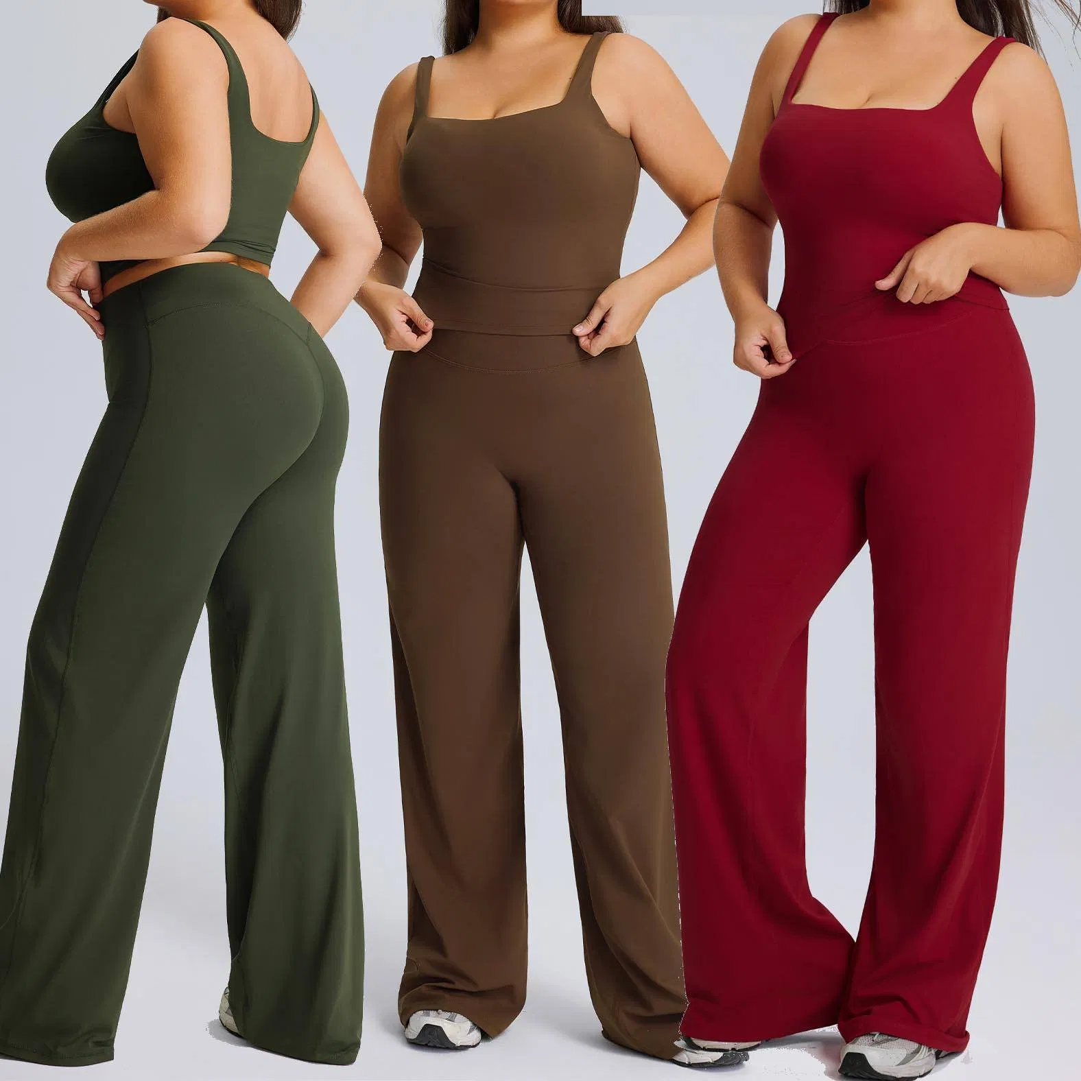 Breathable Plus Size Gym Wear Yoga Crop Tank Top Shorts 2-Piece Set Eco-Friendly Recyclable Lightweight Sports Bra Scrunch Butt Gym Fitness Sportswear