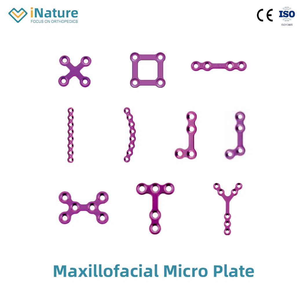 Titanium Alloy Maxillofacial Locking Plate for Jaw Fracture Fixation
