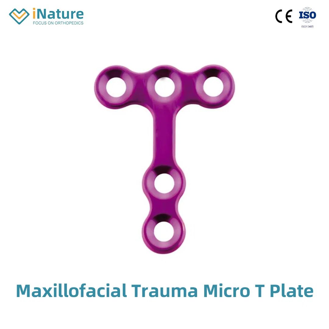 Trauma Medical Plate Maxillofacial Surgical Orthopedic Implants T L-Shaped Maxillofacial Implant