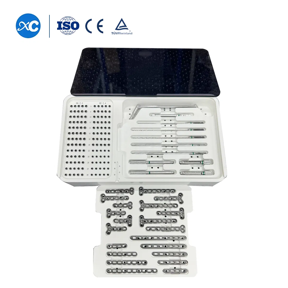Orthopedic Implants 1.5mm Micro Fragment Instrument Set with Plates and Screws