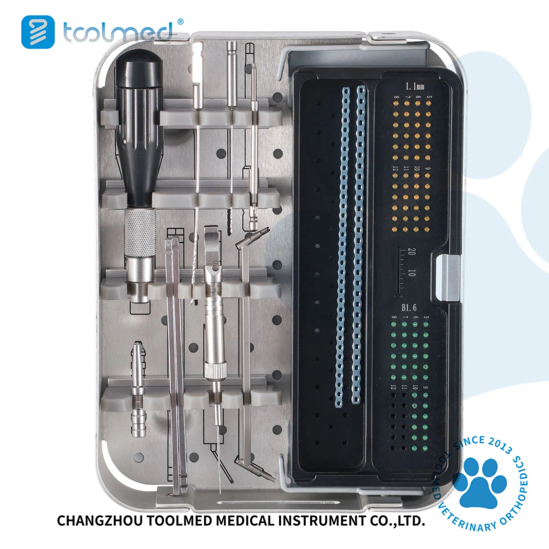1.6/2.4/3.2/4.0mm Advanced Locking Plate System (ALPS) Veterinary Surgical Instruments Kit, Vet Alp Veterinary Instrument Orthopedic Set