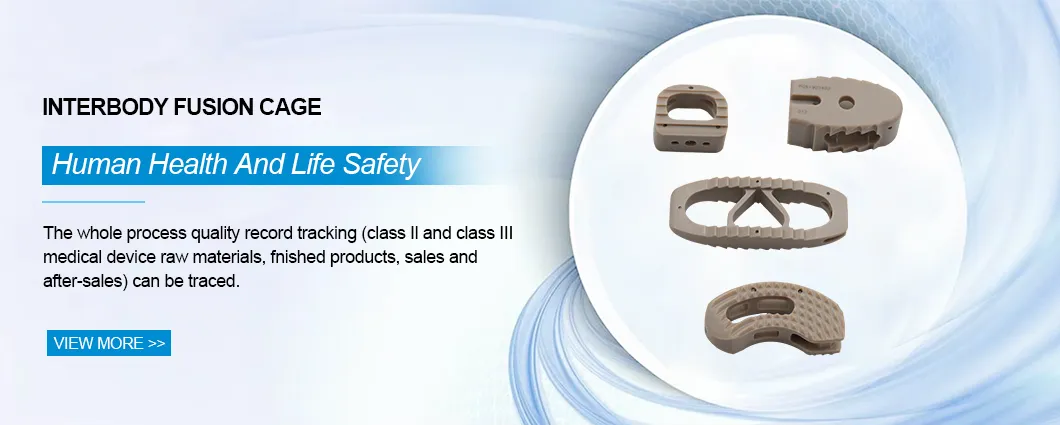 Orthopedic Implant Plif Lumbar Interbody Fusion Peek Cage System