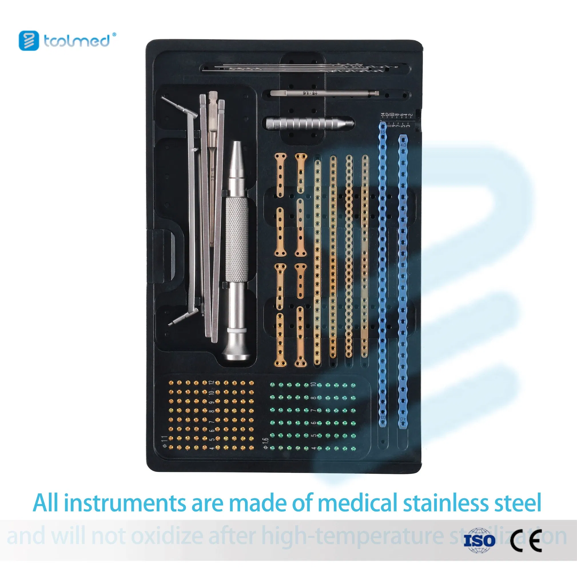 High Quality Mini Orthopedic Surgical Veterinary Instrument Kit 1.6 mm Locking Plate Instrument Set
