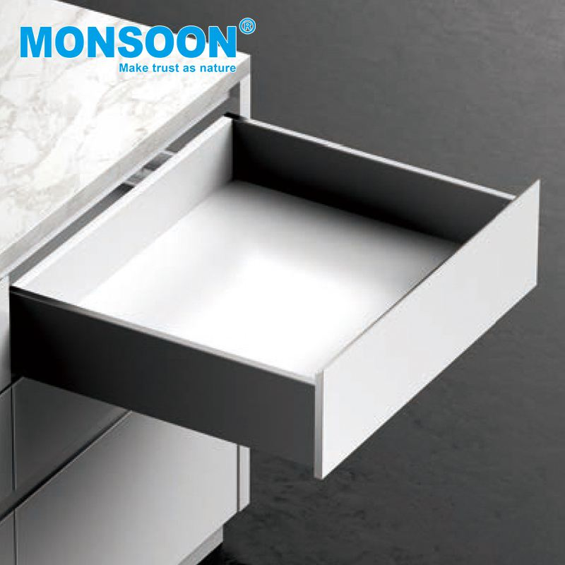 Wholesale Cabinet Door Hidden Side Mounted Metal Soft Closing Adjustment Zinc Plated Kitchen Legrabox Drawer System for Furniture Hardware