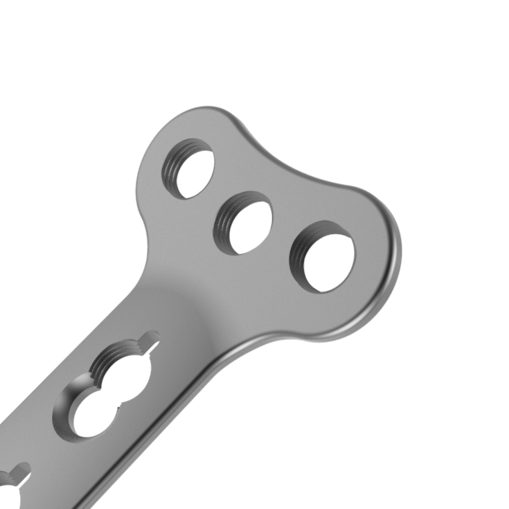OEM 3.5mm Surgical Titanium Implant T-Plate Right-Angle Head 3 Holes Radius Plates for Small Locking Fragment Plating System