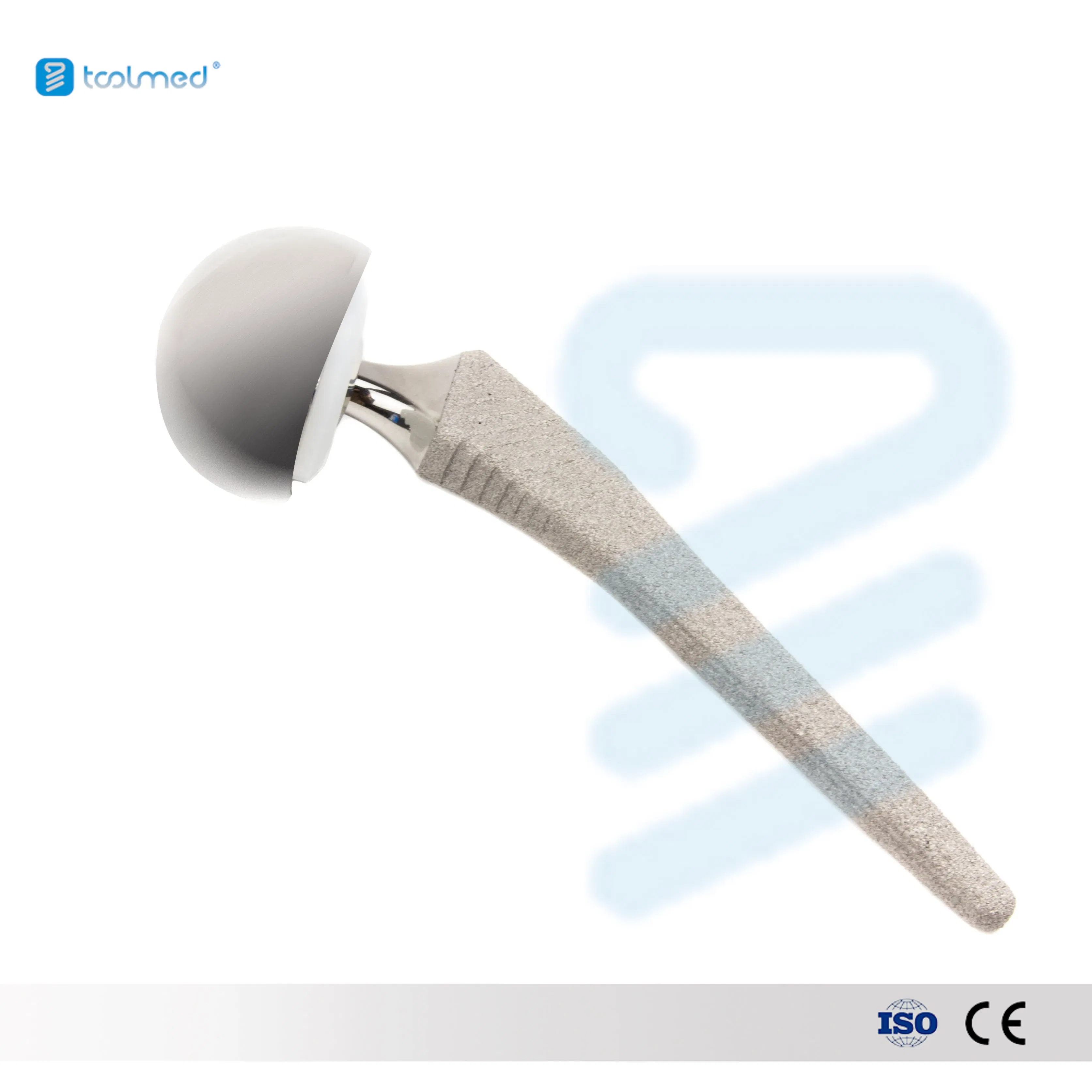 Total Hip Replacement Prosthesis Corail Femoral Stem, Artificial Hip Joint System Titanium Hip Joint Prosthesis Implant
