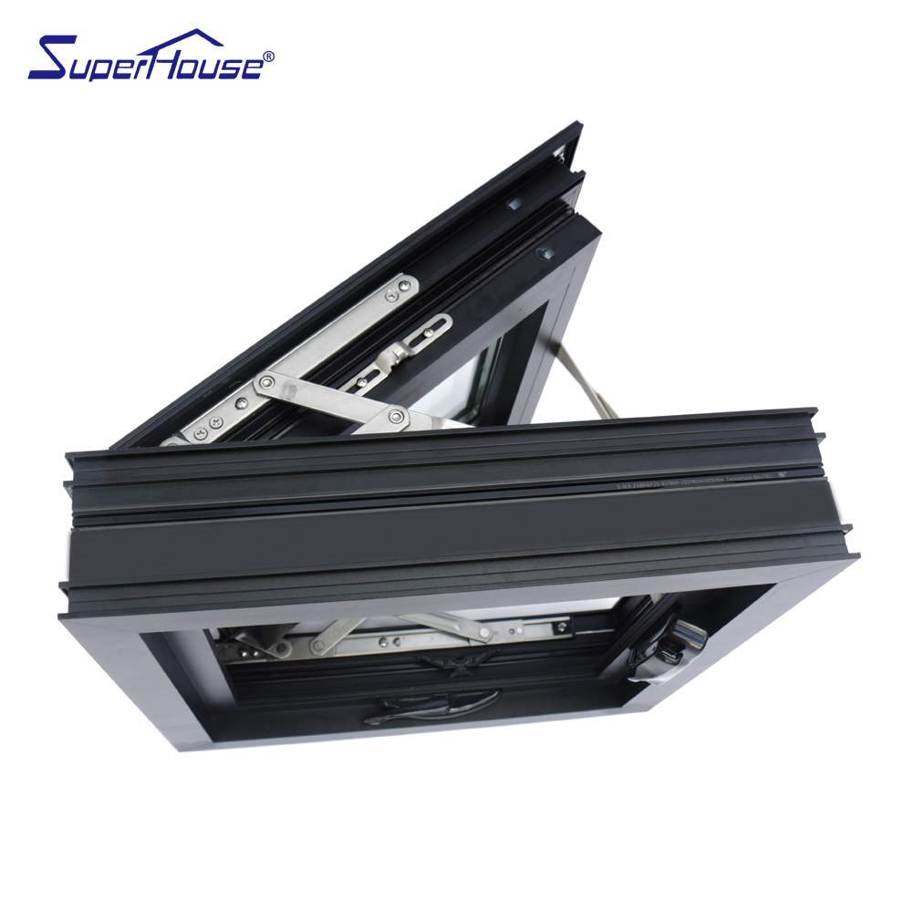 American Style Crank Out Awning Window Thermal Break Aluminum Double Glazed Low-E Glass NFRC Title 24 Energy Star Garage Window