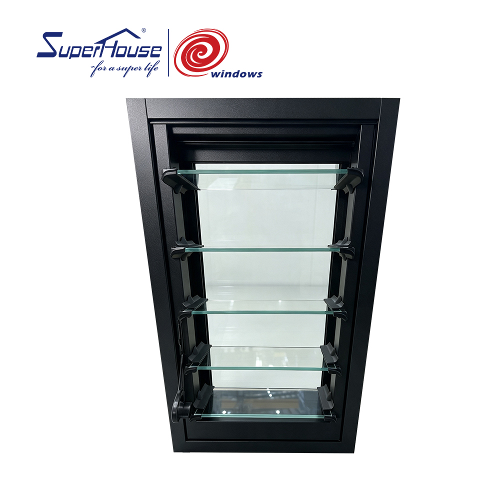 Modern Design Fixed Window Louver Window With Electrical Motor Glass Louver Window Blind Window Glass Louver Window