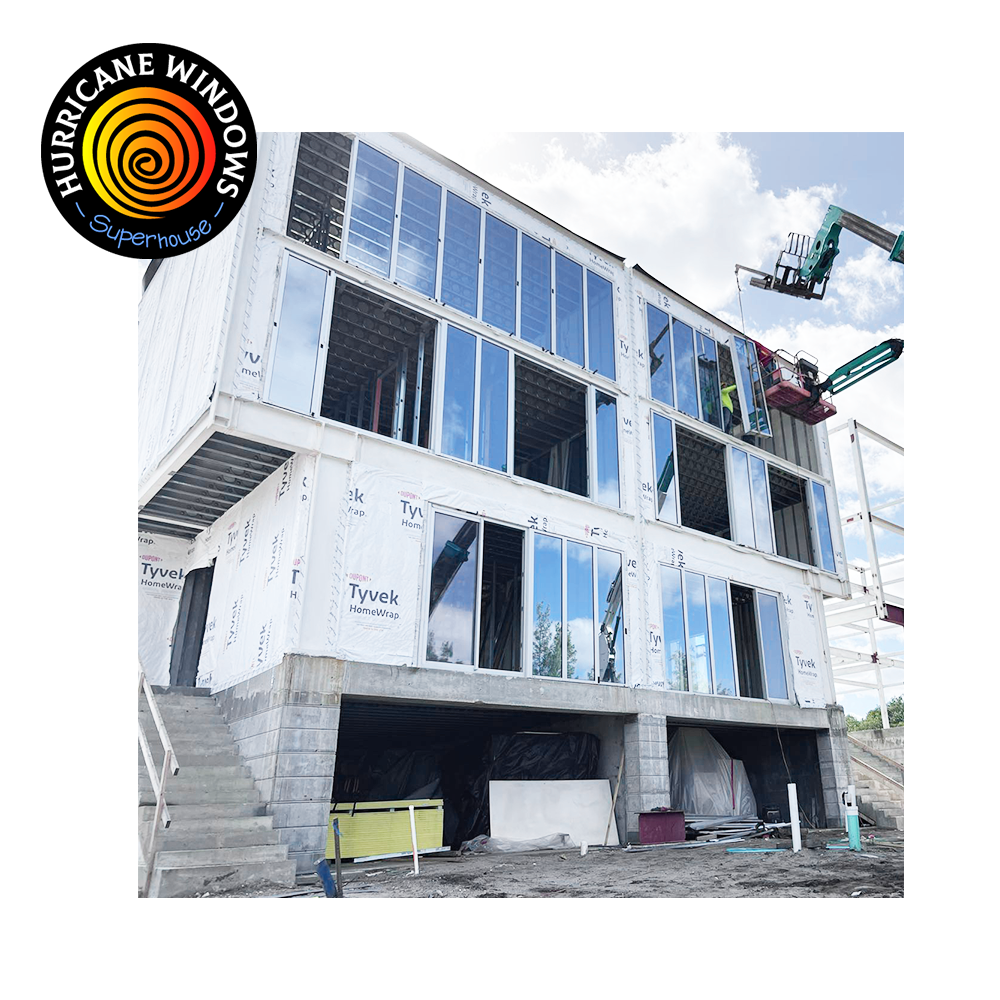 For Modern Design NFRC Certified Aluminum Alloy Hurricane Slide Impact Resistant Double Glazed Tempered Glass Garden