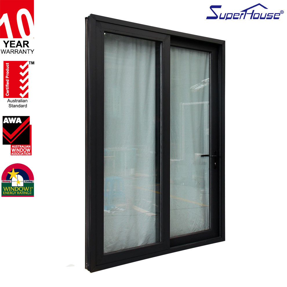 Superhouse Australian Local Service Custom Exterior for Hotel Villa Glass Doors Patio Tempered Glass Aluminum Sliding Door
