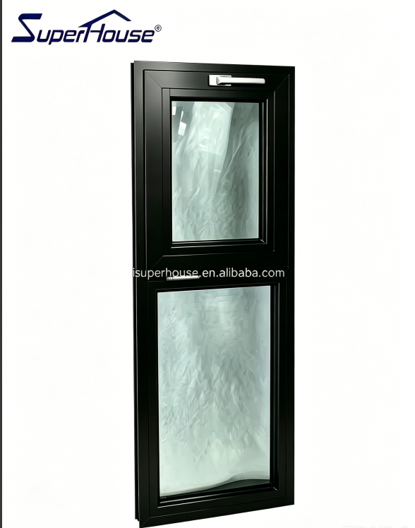 NOA Certified Aluminum Tilt&Turn Window Florida Hurricane Proof D2015 Powder Coating Anti-Corrosion for Living Room Ventilation