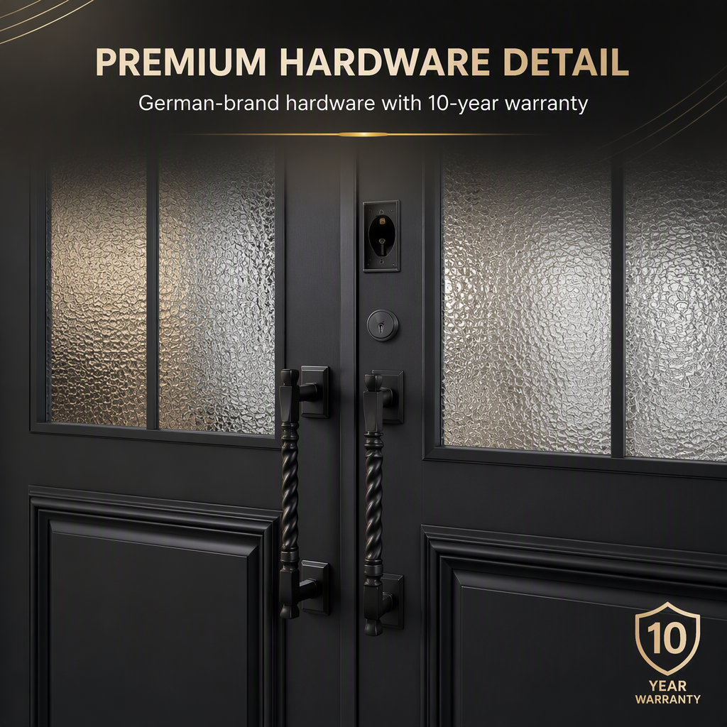Custom Aluminum Arch Entry Door Detail Shot 3