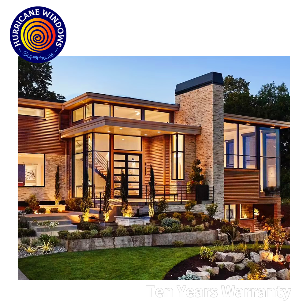 Luxury Villa Aluminum Window Wall With Florida NFRC NOA FPA AS2047 Approval Passive House