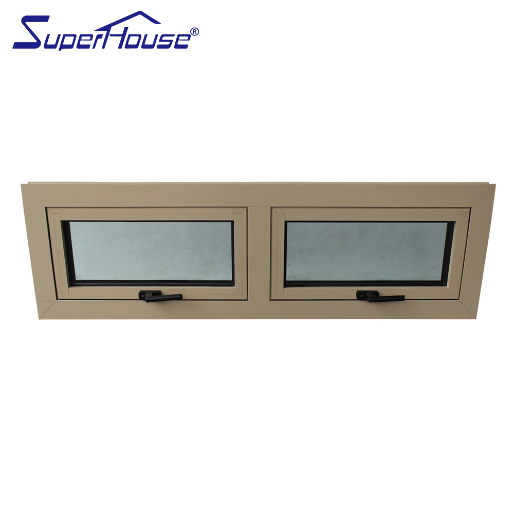 Superhouse Modern Design High Quality Low-E Double Glazed Tempered Glass AU Standard AS2047 Aluminum Awning Window