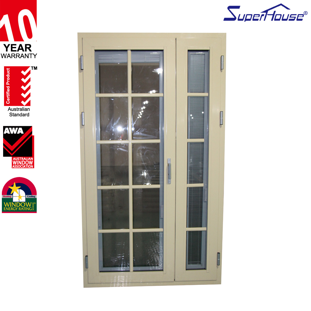 Thermal Break Aluminum Casement Door with Thermal Break for Houses