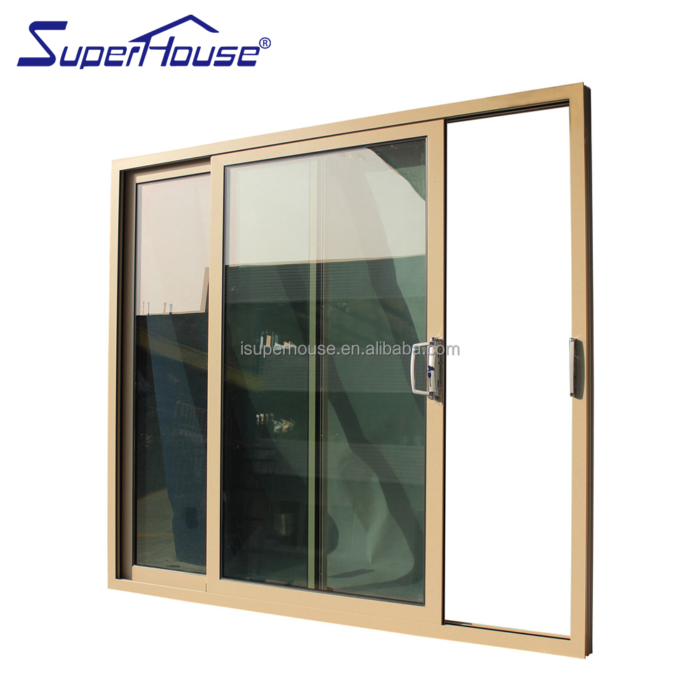 Residential House Mainly Export to North American Heavy Duty Thermal Break Sliding Door Aluminum Patio Glass Door